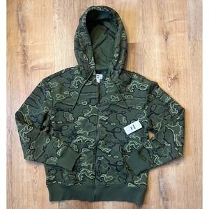 NWT Macy's Mode of One Men's Camo Hoodie in Bleeker Camo Size S Full Zip Fleece